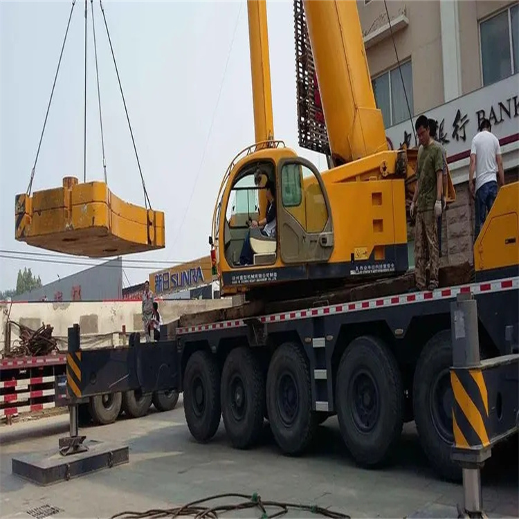 合肥当地吊车出租|机器吊装|75吨|工厂搬迁服务